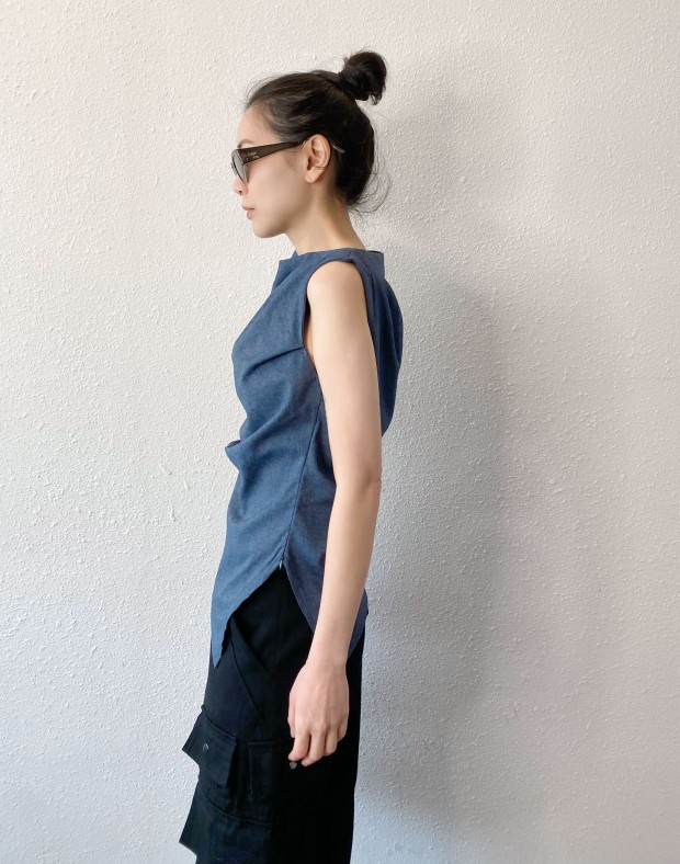 Denim Wrapped Vest #250401